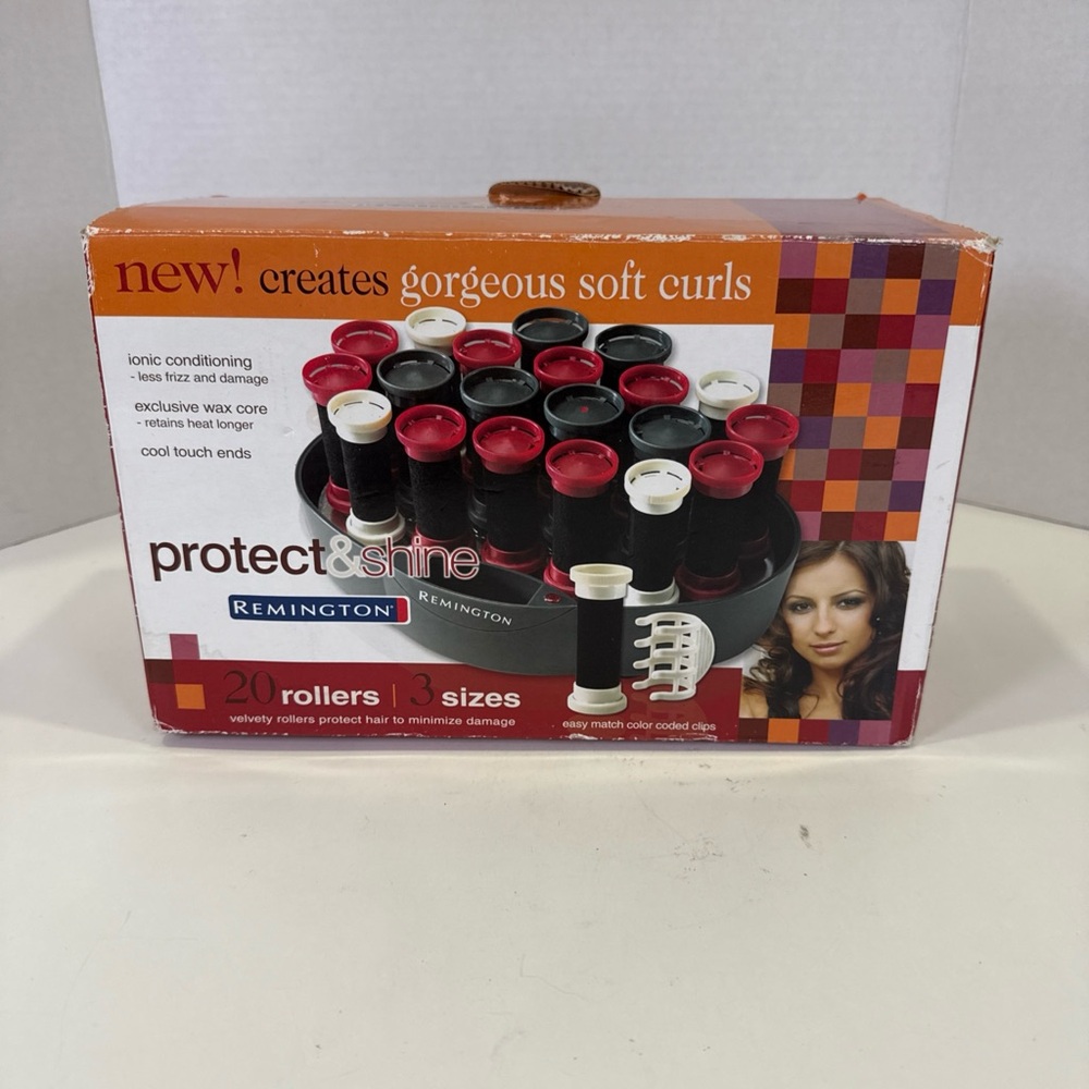 Remington Protect & Shine 20 Velvet Hot Rollers Curlers Clips KF 20i Pageant NEW